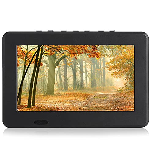 7 Pulgadas TV portátil, LED pequeña Televisión Dos Altavoz TV Digital con 1500 mAh baterías Recargables y Mando a Distancia para cámara, Cocina, Caravana, Coche