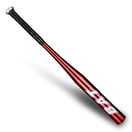76,2 cm Más Grueso Bate de béisbol Barra de Palo de Aluminio Aleación Bate Ligero Agarre Antideslizante de Goma para práctica de Entrenamiento al Aire Libre Adolescentes Adultos Uso Rojo