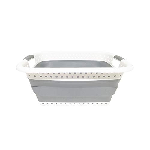 7H SEVEN HOUSE Cesta para la Colada Plegable Gris 7house