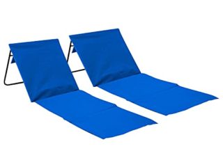 7H SEVEN HOUSE Pack 2 Esterillas Plegables de Playa Acolchadas con Respaldo 149,5x51x42,5cm 7house