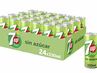 7Up Free Refresco De Lima Limón sin azúcar - Pack de 24 x 330g