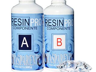 800gr Resina transparente No Tóxica de dos componentes – Resina + Endurecedor, efecto agua para creaciones artísticas, recubrimiento de superficies, modelado, joyería, bricolaje.