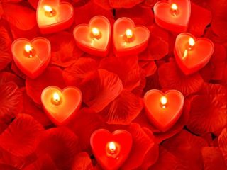 9 Paquetes Velas en Formas de Corazón Vela de Amor Romántico Velas Candelita con 200 Piezas Pétalos de Rosa de Seda Pétalos Dispersos de Niña para Decoración Boda Pastel San Valentín Cena