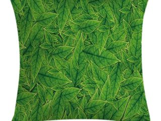 945 Funda De Cojín Verde, Gigante De La Selva Amazónica Y Hojas De La Temporada De Primavera Imagen Inspirada En La Naturaleza Fundas De Almohada Suave Cama Fundas para Cojines 45X45Cm