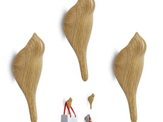 95Street Colgante De Pared De Madera,3 Piezas Gancho De Pájaro Abrigo, Cesta Colgante Sombreros De Gancho, Bufandas, Chaquetas, Ropa Y Auriculares En El Dormitorio, Sala De Estar