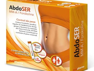 Abdoser - 16 sticks - Elimina la grasa acumulada en abdomen y muslos - Adelgazante con MM-A y Forskolina - Quemagrasas - Detox - Caja 16 sobres - 1 al dia