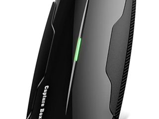ABLEWE Capturadora Vídeo hdmi 4K, Tarjeta de Captura HDMI a HDMI/USB 5V, Capturadora de Vídeo Audio 4K30fps 1080p30fps para DSLR, Cámara, DVD, TV, Móvil, PC con Puerto Audio y DC 5V (Negro)