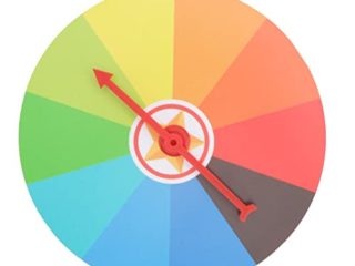 ABOOFAN 19CM Artesanía Rueda de Lotería Spinner Niños Premio Rueda Juguete DIY Casino Spinning Premio Rueda Fiesta Prop Color Estilo