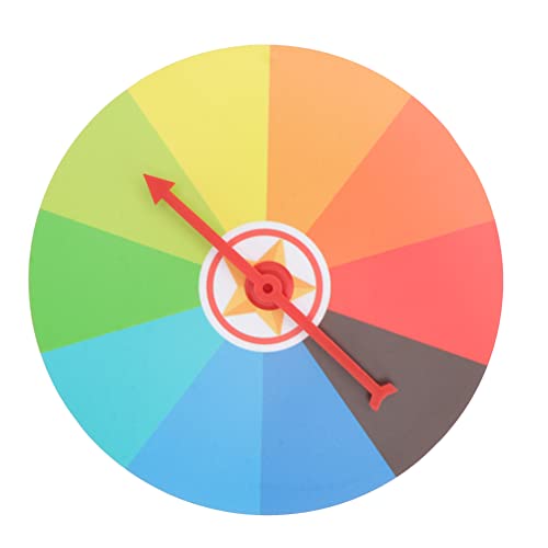 ABOOFAN 19CM Artesanía Rueda de Lotería Spinner Niños Premio Rueda Juguete DIY Casino Spinning Premio Rueda Fiesta Prop Color Estilo