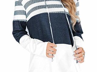 ABYOVRT Mujer Sudadera con Capucha Manga Larga Jerséis Sueltos Sudadera con Estampado la Camiseta Otoño Invierno Mujer Chándal,Z Blanco,XL