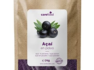 Acai en Polvo 100% Orgánico 70 gr Carefood | Bayas de Acai | Acai Berry | 100% BIO | Natural y sin Azúcares añadidos