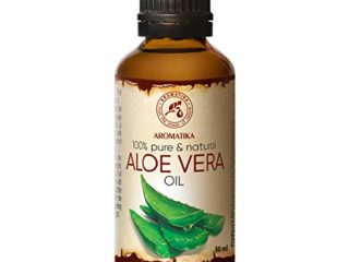 Aceite de Aloe Vera 50ml - Aloe Barbadensis - Brasil - 100% Puro y Natural - Botella de Cristal - Cuidado Intensivo para el Rostro - Cuerpo - Cabello - Masaje - Cosmético para el Cuidado Corporal