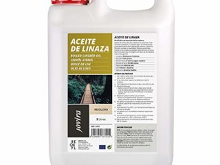 Aceite de Linaza Barniz Natura, (100% Puro) Nutrición, protección y cuidado de la madera. (5 Litros)