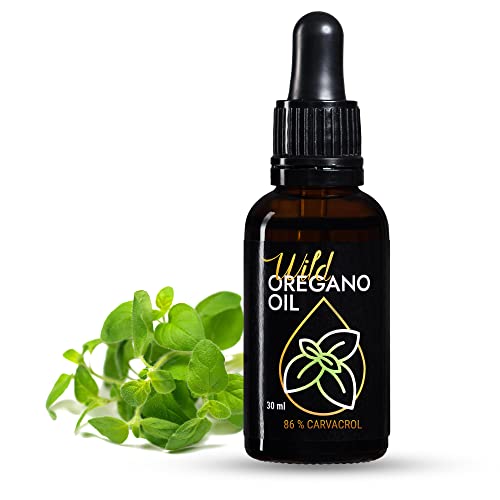 Aceite Esencial de Orégano, 86% Carvacrol - Alivio de los senos nasales y la congestión - Cuidado bucal: Dientes y encías - Aumenta las defensas del cuerpo - Aromaterapia - Interno, Externo - 30 ml