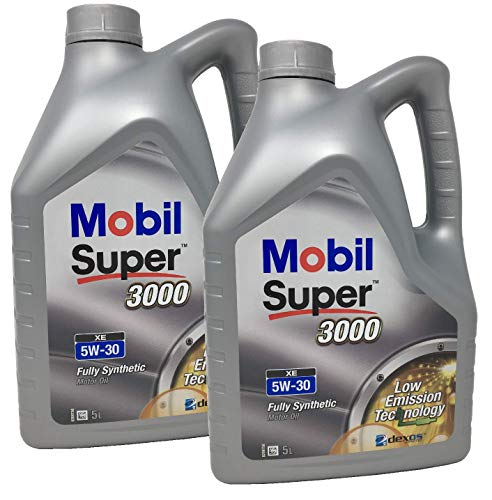 Aceite Lubricante Motor - Mobil Super 3000 XE 100% Sintetico 5W-30, Pack 10 litros