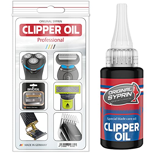 Aceite lubricante Original Syprin Premium para recortadoras de pelo, cortapelos, maquinillas de afeitar, peluqueras y recortadoras de barba - Aceite para una protección extrema fabricado en Alemania