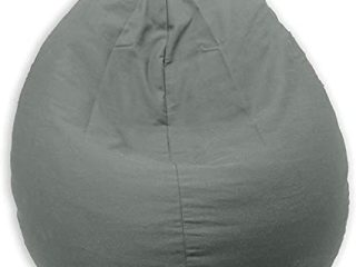 Acomoda Textil - Funda de Puff Pera, Funda Sofá Perezoso Sin Relleno, Bolsa de Frijol Grande. Funda Puff Cómoda y Confortable. (Gris)