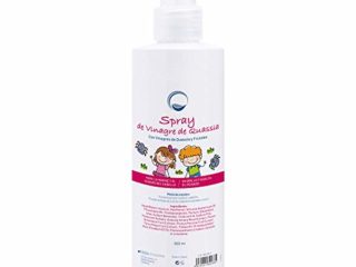 Acondicionador en Spray Preventivo Antipiojos con Vinagre de Quassia y Frutal 300 ml - Impide que los piojos se adhieran al pelo - Desenreda y da Brillo - Apto Cuero Cabelludo Sensible - Farmacéutico