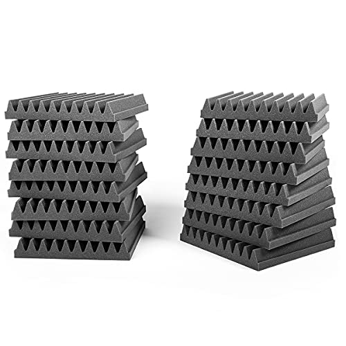 AcousPanel Pack 16 Uds, Paneles absorbentes Studio Pro, Planchas de espuma acústica de alta calidad, Dimensiones 30x30x5cm, Color gris antracita.