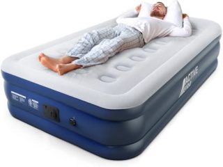 Active Era, Colchón Hinchable Individual - :99 x 187 x 46 cm - con Válvula Eléctrica y Almohada Incorporada