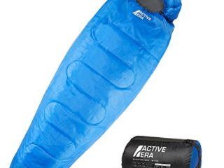 Active Era Saco de Dormir Profesional 300 Tipo Momia, 3-4 Estaciones, Ideal para Camping y Excursiones