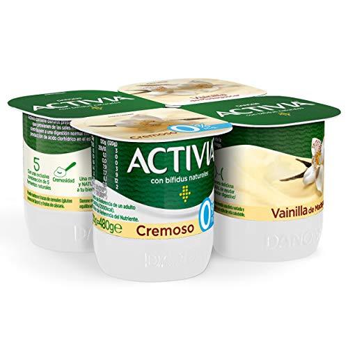 Activia Cremoso Sabor Vainilla 0% M.G. 4x120 g