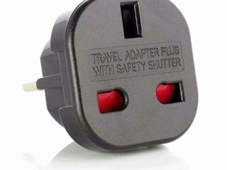 ADAPTADOR CORRIENTE ENCHUFE UK INGLES REINO UNIDO A EUROPEO REDONDO UE UNIVERSAL