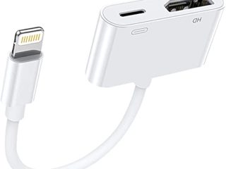 Adaptador HDMI para iPhone&iPad a TV, Cable HDMI 1080P para iPad, Convertidor de Pantalla de Sincronización para iPhone 13/12/SE/11/ SE/XS/XS Max/XR/X/8/8 Plus/7/7 Plus/Pad a HDTV, Proyector, Monitor