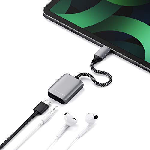 Adaptador USB Tipo C Satechi St-UCAPDAM a Audio Jack 3.5mm y USB-C PD 30W Gris