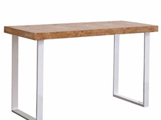 Adec Group Natural, Mesa de Estudio, Escritorio o Despacho, Mesa de Oficina, Color Roble Salvaje y Blanco, Medidas: 120 cm (Largo) x 60 cm (Ancho) x 73 cm (Alto)