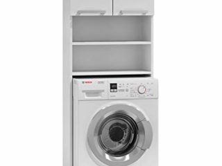 ADGO Pola Mueble para Lavadora, Mueble para baño, Estante para Inodoro, superestructura para Lavadora, Mueble para baño, Mueble para Lavadora, Mueble Alto para baño con superestructura (Blanco)