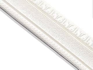 Adhesivo de pared autoadhesivo 3D PE, modelo blanco de 230 cm de largo, zócalo, se puede utilizar en la pared de la cocina
