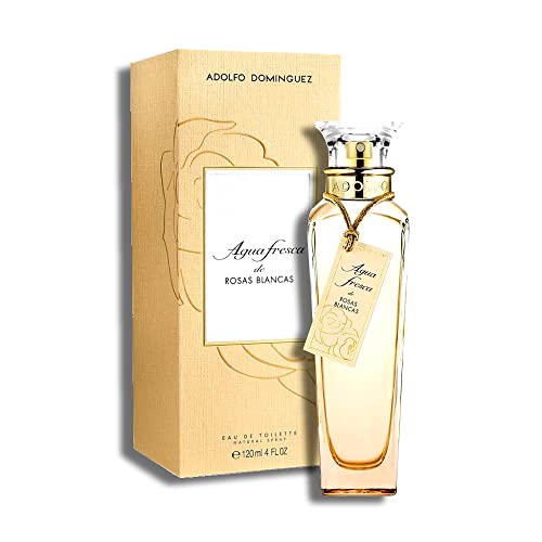 Adolfo Dominguez Agua Fresca de Rosas Blancas Agua de Tocador Vaporizador, 120 Ml