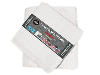 ADP Home - Plaid/Colcha Multiusos Bamboo Ideal para Cama o Sofá (Blanco, 180 X 260 CM)