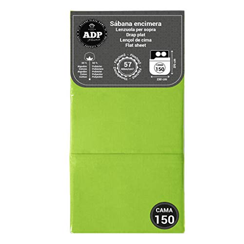 ADP Home - Sábana encimera (para Cama de 150 cm), Verde