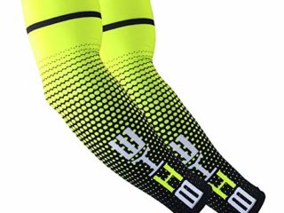 Aesy Manguitos Ciclismo, 1 Par Manguitos Bicicleta, Manguitos Running Hombre, Manguitos Ciclismo Invierno, UPF 50+Anti-UV de Protección Solar Ciclismo Bike Running Voleibol Deporte (M, Verde)