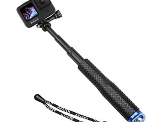 AFAITH Palo Selfie Monopie para GoPro Hero 10 9 8 7 Black, Impermeable Extensible Selfie Stick para GoPro Hero 10 9 8 7 6 5 4 Black,SJCAM,Sony,Insta360,dji OSMO,Xiaomi Yi,AKASO,Sargo,Cámara Acción