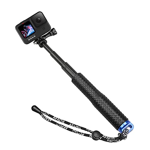 AFAITH Palo Selfie Monopie para GoPro Hero 10 9 8 7 Black, Impermeable Extensible Selfie Stick para GoPro Hero 10 9 8 7 6 5 4 Black,SJCAM,Sony,Insta360,dji OSMO,Xiaomi Yi,AKASO,Sargo,Cámara Acción