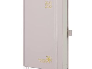 Agenda 2021 2022 Día por Página - POPRUN Agendas Escolares Diario con Intervalo Horario - Agosto 2021 a Julio 2022 - Tapa Dura, Cierre Elástico y Bolsillo - A5 14,5 x 21,5 cm