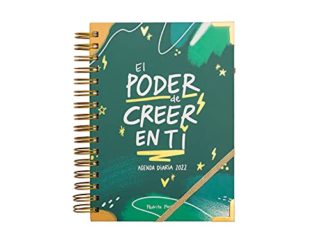 Agenda 2022 diaria - Pedrita Parker, Verde, El Poder de Creer en Ti