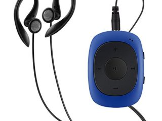 AGPtek G02 Mini-clip Reproductor de MP3 8 GB de capacidad con radio FM( una Funda silicona incluido) , Azul