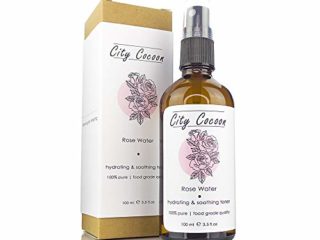 Agua de Rosas Damascena Bulgaria 100% - De Jardines Orgánicos - El mejor tónico facial y corporal - botella de vidrio - Vegano, Doble - Concentrado en aceite de rosa - 100ml