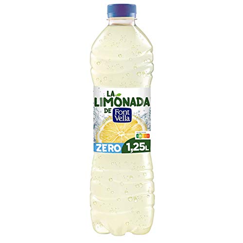 AGUA MINERAL FONT VELLA LA LIMONADA ZERO DE LIMÓN PET 1.25 L (PACK DE 6 BOTELLAS)