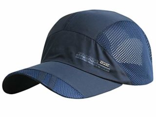 AIEOE - Gorro Casual de Deporte Verano para Hombre Gorra para Sol de Malla Transpirable para Playa Sombrero Delgado de Moda para Baloncesto Fútbol Correr - Azul Oscuro
