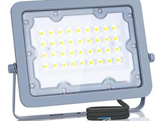 Aigostar Focos Led Exterior, 30W 6500K LED Floodlight Exterior, luz de inundación para exteriores de 2700LM a prueba de agua IP65 para patio, jardín, garajes