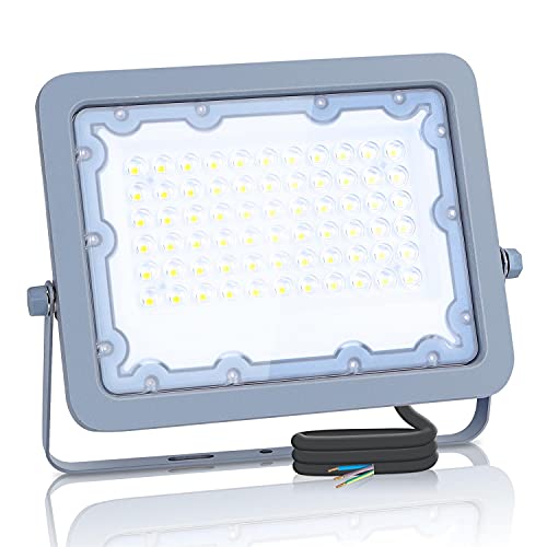 Aigostar Focos Led Exterior, 50W 6500K LED Floodlight Exterior, luz de inundación para exteriores de 4500LM a prueba de agua IP65 para patio, jardín, garajes