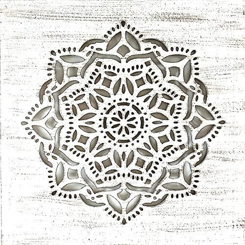 Aiire Cuadro Mandala Madera Pared - Cuadros para Cabeceros de Cama con Mandalas Calados - Cuadros Decoracion Salon Modernos y para Dormitorios de Matrimonio - Decoracion Zen, Yoga, Meditación