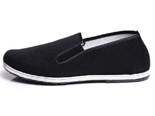 AioTio Zapatos Tradicionales Viejos Chinos de Pekín Kung Fu Tai Chi Zapatos Suela de Goma Unisexo Negro (255mm 41EU)
