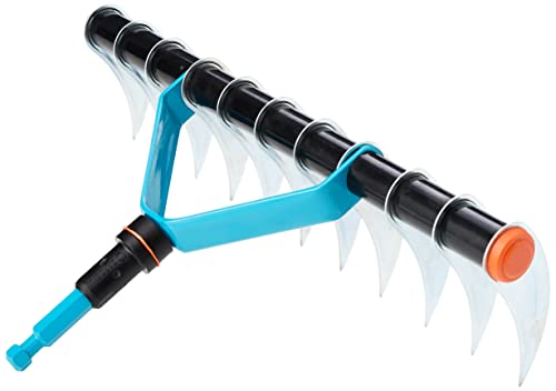 Aireador de césped combisystem de GARDENA: escarificador manual con ancho de trabajo de 35 cm, accesorio ideal para quitar musgo y paja del césped, combina con todos los mangos combisystem (3391-20)