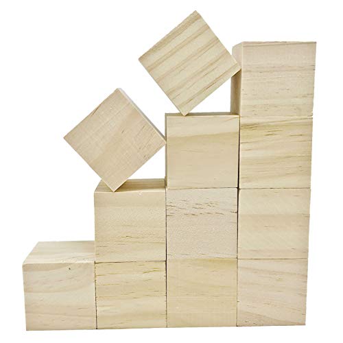 AIVORIUY Bloques de Tallar de Madera de Tilo, Bloque Madera Natural para Tallar, Sin Acabado Listones de Madera Manualidades, Kit de Tallado en Madera Premium para Principiantes de 5 x 5 x 5 cm